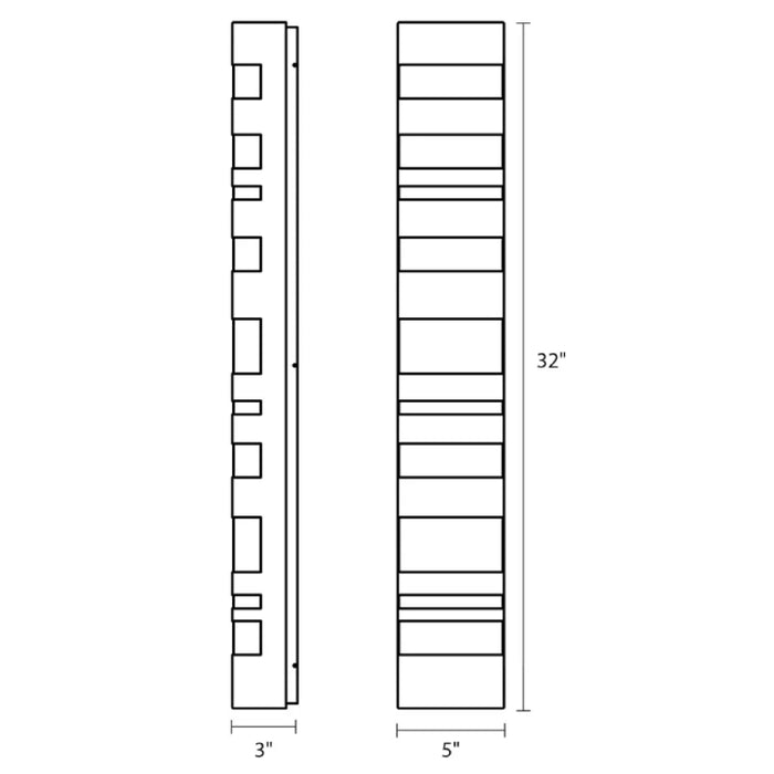 Sonneman 2612 Bath Notes 32" Tall LED Bath Bar