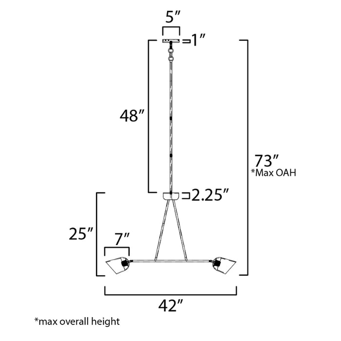 Maxim 26262 Keppe 2-lt 42" Linear Pendant