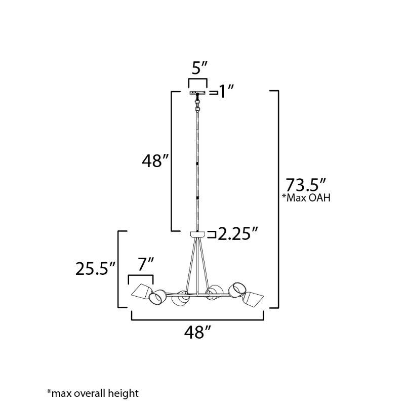 Maxim 26266 Keppe 6-lt 48" Chandelier