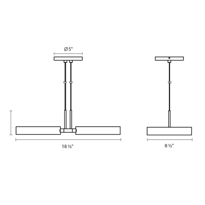 Sonneman 2653 Light Guide Ring 2-lt 19" LED Chandelier