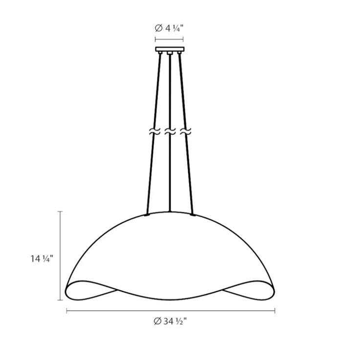 Sonneman 2674 Waveforms Dome 35" LED Large Pendant