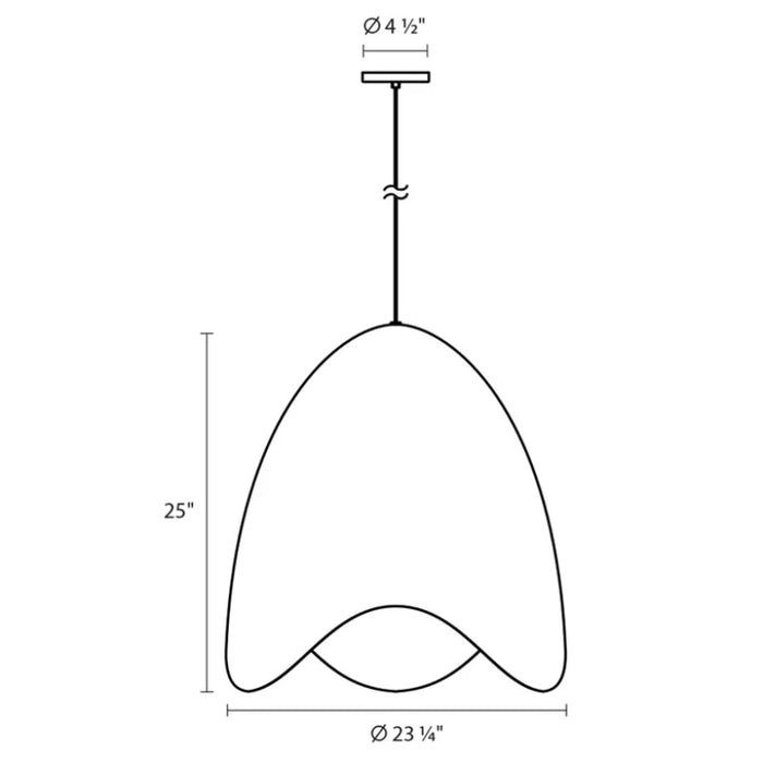 Sonneman 2676 Waveforms Bell 23" LED Large Pendant