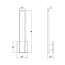 Sonneman 2680 Planes 18" Tall LED Wall Sconce