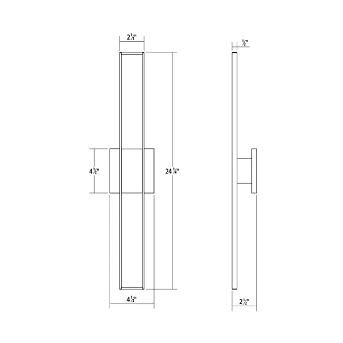 Sonneman 2682 Planes 2-lt 24" Tall LED Double Sconce