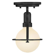 Hinkley 53771 Somerset 1-lt 6" LED Semi-Flush Mount - Black
