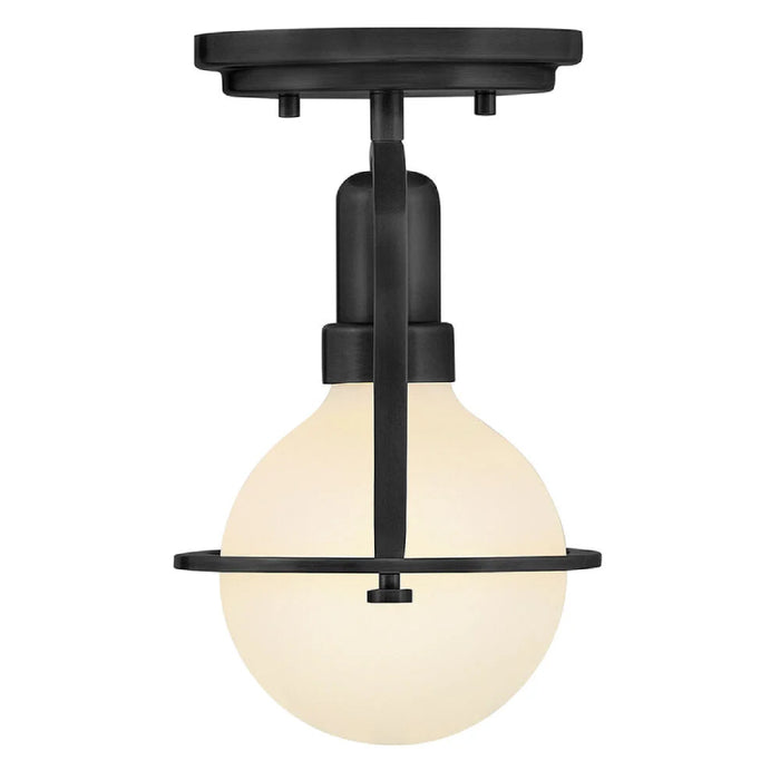 Hinkley 53771 Somerset 1-lt 6" LED Semi-Flush Mount - Black