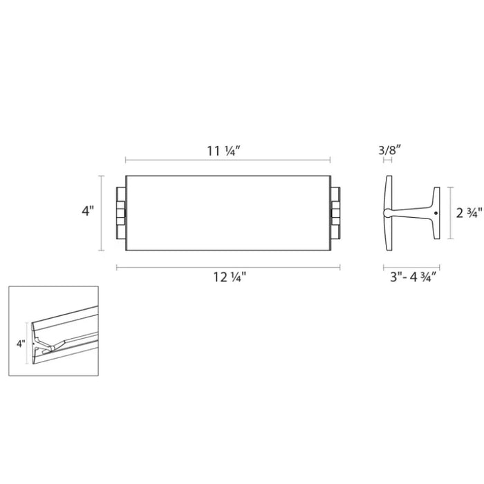 Sonneman 2700 Aileron 12" LED Wall Sconce