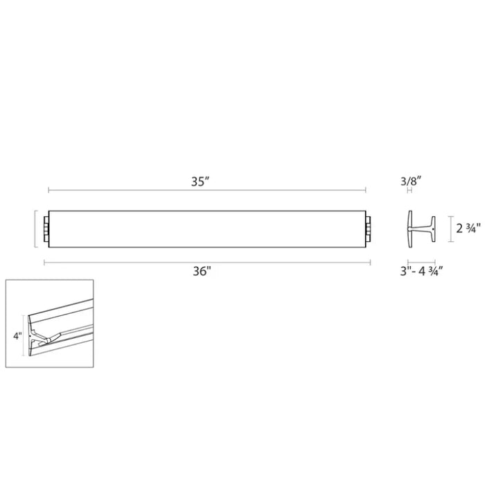 Sonneman 2704 Aileron 36" LED Wall Sconce