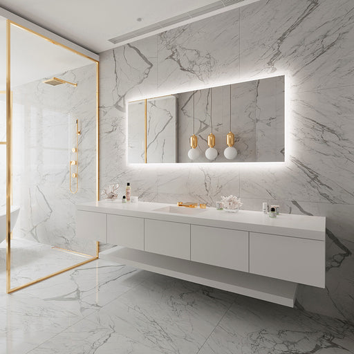 Paris Mirror Rectangle 70" x 32" LED Backlit Mirror, 3CCT Selectable