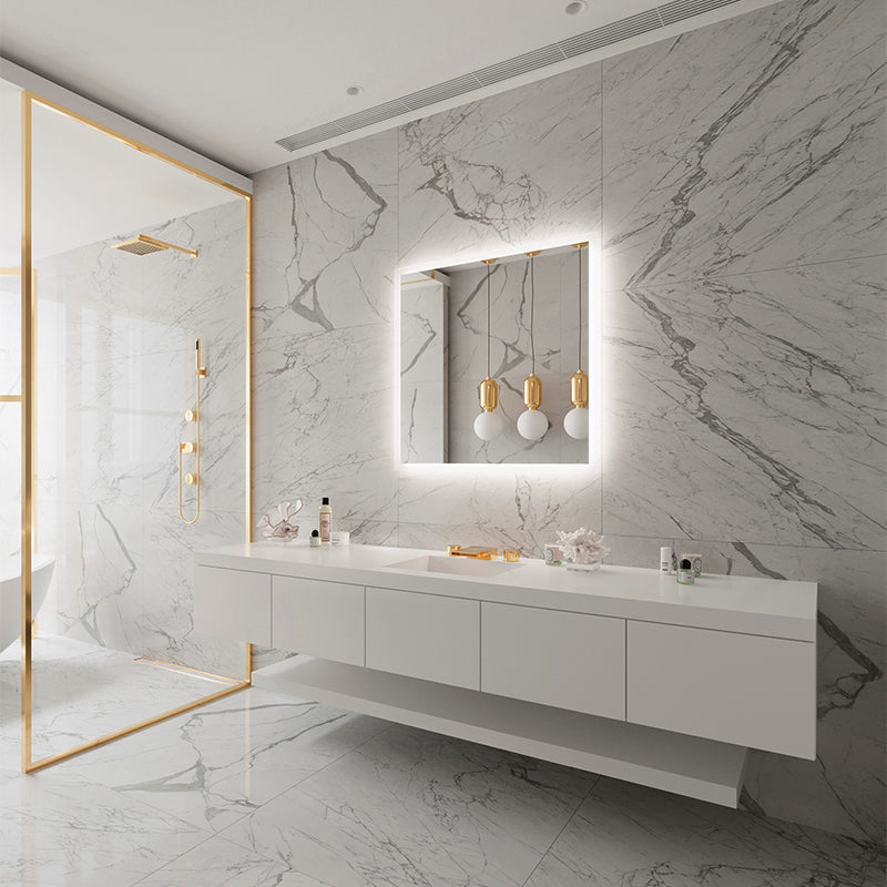 Paris Mirror Rectangle 36" x 36" LED Backlit Mirror, 3CCT Selectable