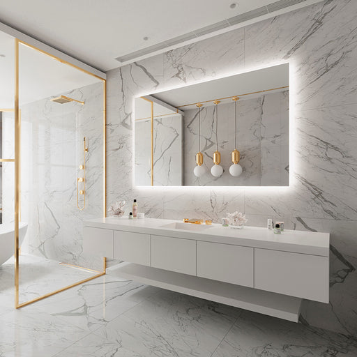 Paris Mirror Rectangle 70" x 45" LED Backlit Mirror, 3CCT Selectable