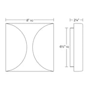 Sonneman 2710 Folds 8" LED Wall Sconce
