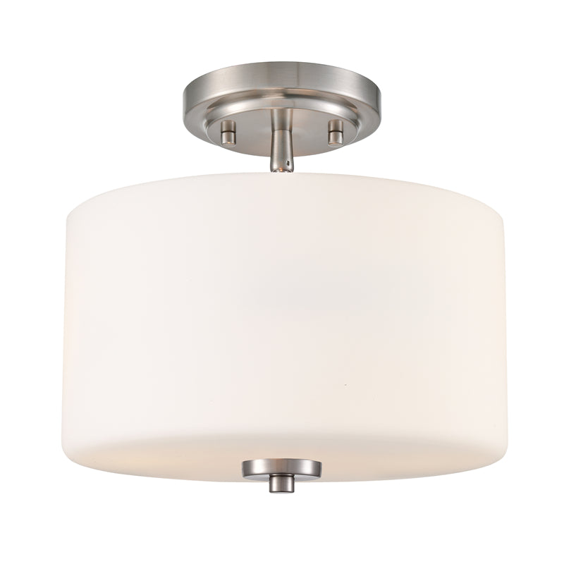 Millennium 2710WG Verlana 2-lt 11" Semi-Flush Mount - Brushed Nickel