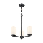 Millennium 2713WG Verlana 3-lt 19" Chandelier - Matte Black