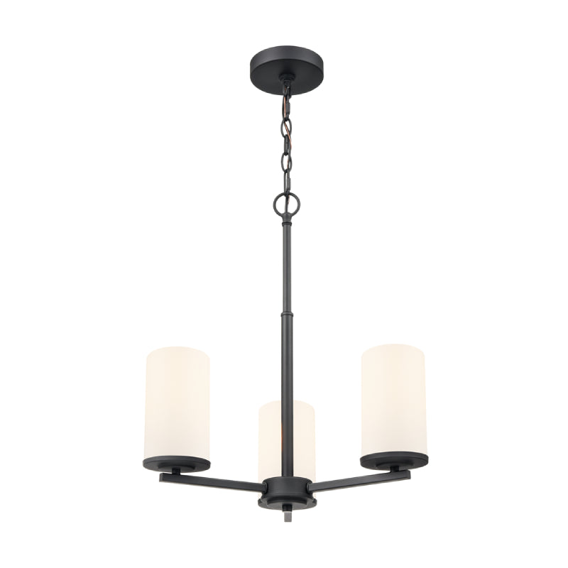 Millennium 2713WG Verlana 3-lt 19" Chandelier - Matte Black