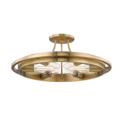 Hudson Valley 2721 Chambers 6-lt 21" Semi Flush Mount-Aged Brass