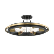 Hudson Valley 2721 Chambers 6-lt 21" Semi Flush Mount-Aged Brass/Old Bronze