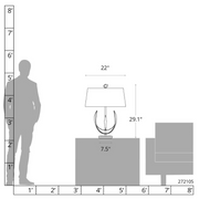 Hubbardton Forge 272105 Dahlia 1-lt 29" Tall Table Lamp