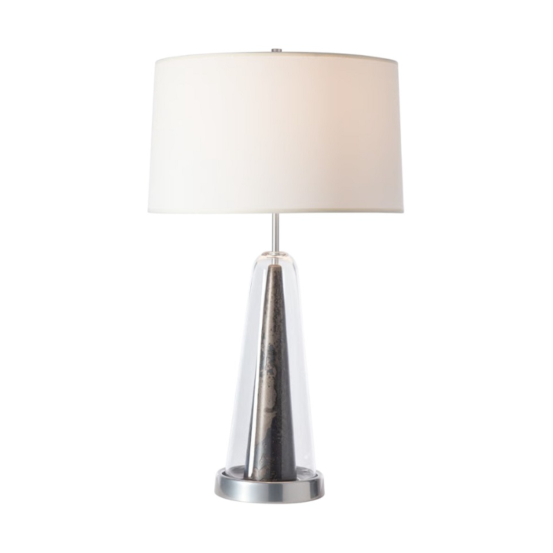 Hubbardton Forge 272125 Spire 1-lt 32" Tall Table Lamp - Sterling/Clear Steel