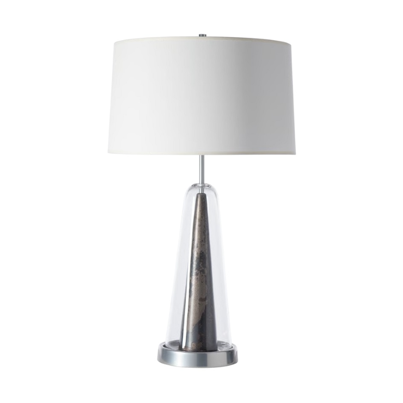 Hubbardton Forge 272125 Spire 1-lt 32" Tall Table Lamp - Sterling/Clear Steel