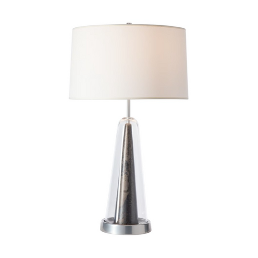 Hubbardton Forge 272125 Spire 1-lt 32" Tall Table Lamp - Sterling/Clear Steel
