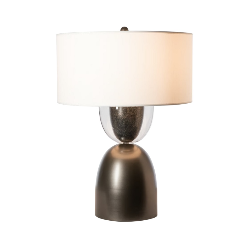 Hubbardton Forge 272127 Union 1-lt 28" Tall Table Lamp - Dark Smoke/Clear Steel