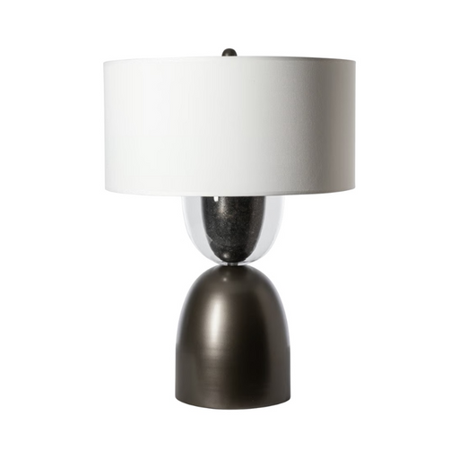 Hubbardton Forge 272127 Union 1-lt 28" Tall Table Lamp - Dark Smoke/Clear Steel