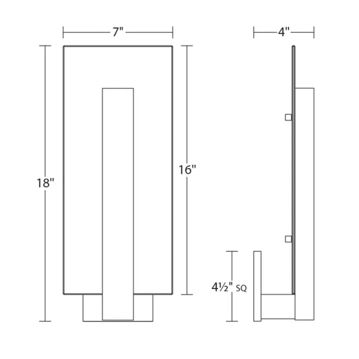 Sonneman 2725 Midtown 18" Tall LED Sconce