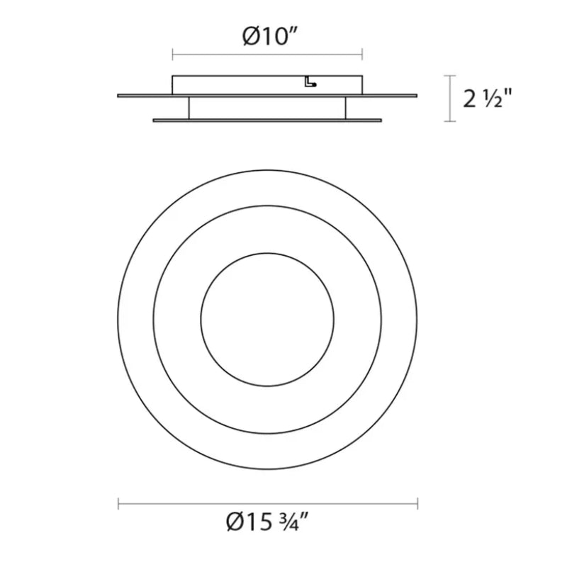Sonneman 2729 Offset 16" LED Round Surface Mount