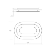 Sonneman 2735 Offset 24" LED Racetrack Surface Mount