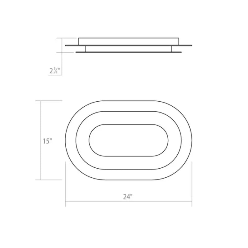 Sonneman 2735 Offset 24" LED Racetrack Surface Mount