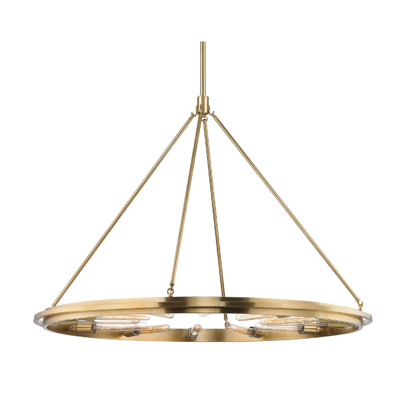 Hudson Valley 2745 Chambers 12-lt 45" Chandelier-Aged Brass