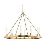 Hudson Valley 2745 Chambers 12-lt 45" Chandelier-Aged Brass