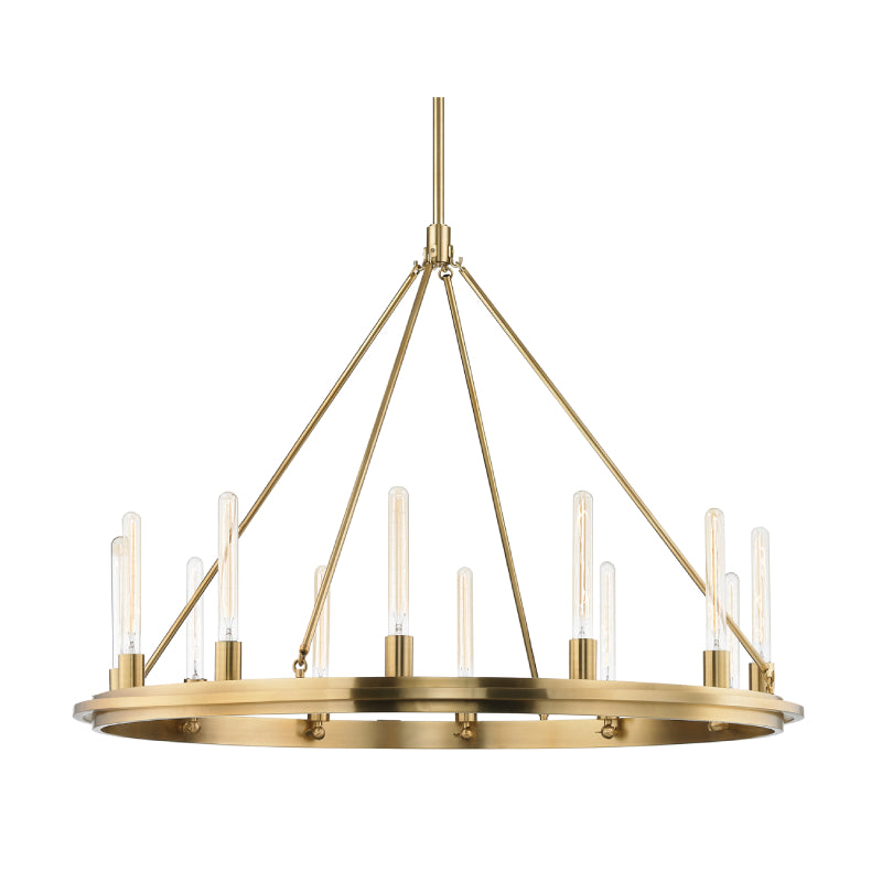 Hudson Valley 2745 Chambers 12-lt 45" Chandelier-Aged Brass