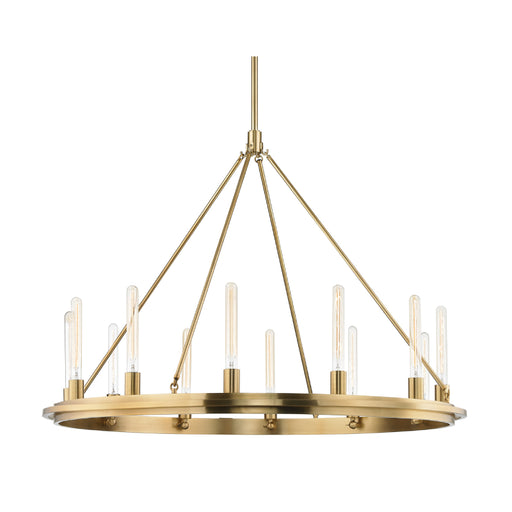 Hudson Valley 2745 Chambers 12-lt 45" Chandelier-Aged Brass