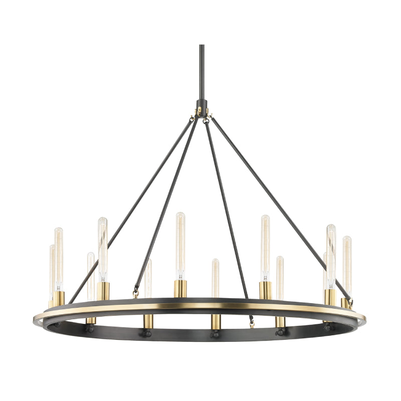 Hudson Valley 2745 Chambers 12-lt 45" Chandelier-Aged Brass/Old Bronze