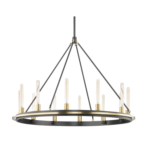 Hudson Valley 2745 Chambers 12-lt 45" Chandelier-Aged Brass/Old Bronze