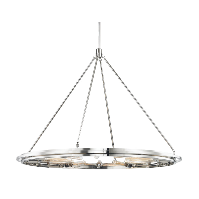 Hudson Valley 2745 Chambers 12-lt 45" Chandelier-Polished Nickel