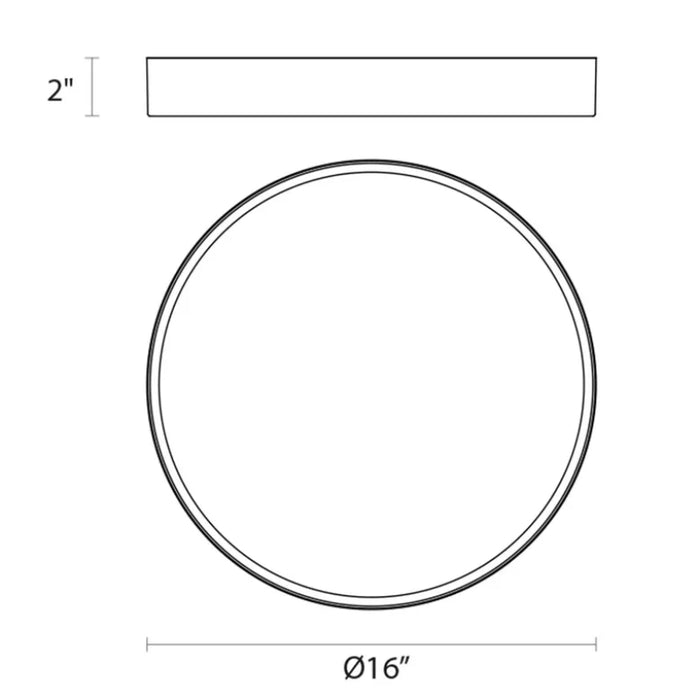 Sonneman 2747 Pi 16" LED Surface Mount