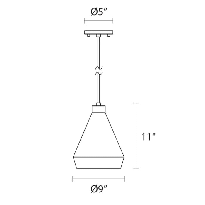 Sonneman 2750 Koma Taisho 1-lt 9" Pendant - Medium base