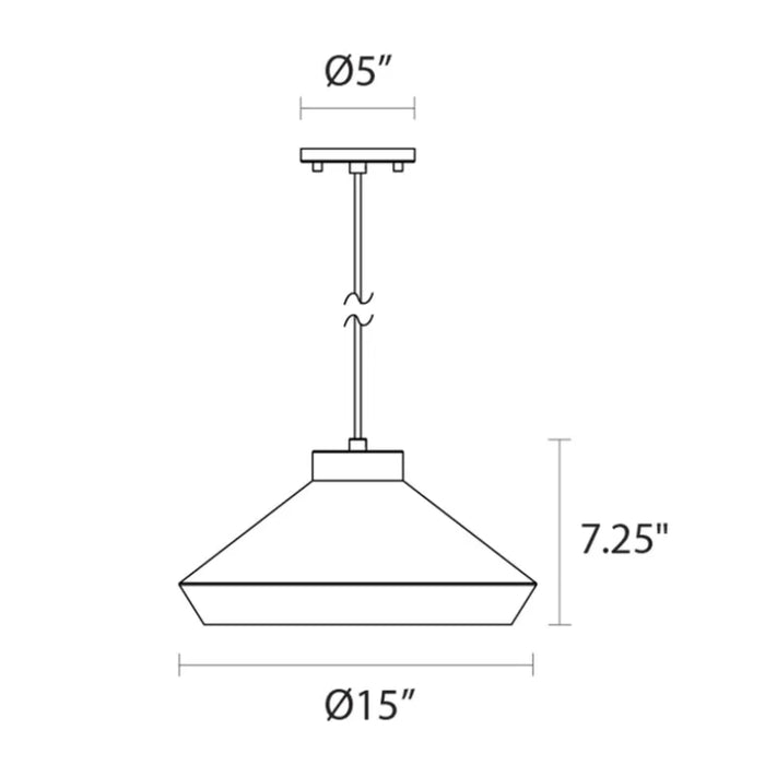 Sonneman 2752 Koma Meiji 1-lt 15" Pendant - GU24 base