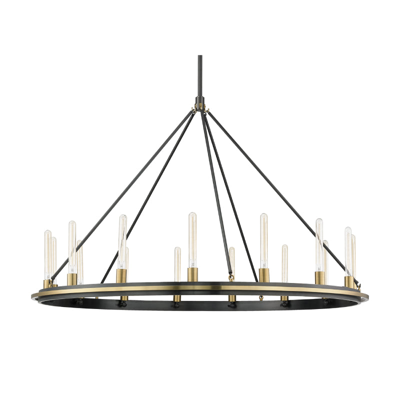 Hudson Valley 2758 Chambers 15-lt 58" Chandelier-Aged Brass/Old Bronze