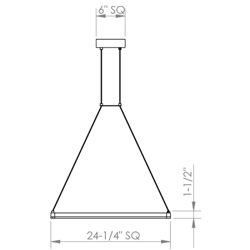Sonneman 2787 Stix Square 24" LED Pendant