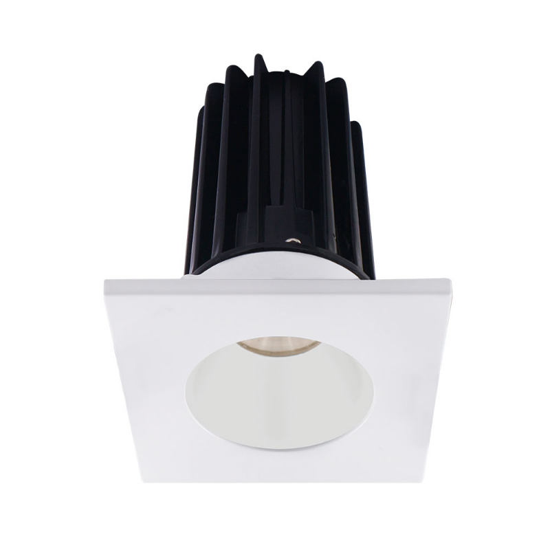 Lotus LED-2-S15W Designer 2" 15W LED Square Recessed Downlight, Dim to Warm - White/White