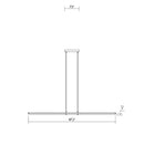 Sonneman 2801 Tik-Tak Tandem 4-lt 48" LED Chandelier