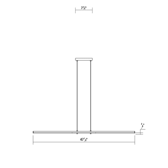 Sonneman 2801 Tik-Tak Tandem 4-lt 48" LED Chandelier