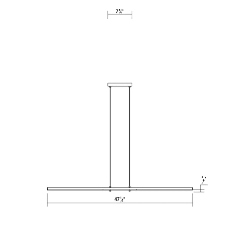 Sonneman 2801 Tik-Tak Tandem 4-lt 48" LED Chandelier