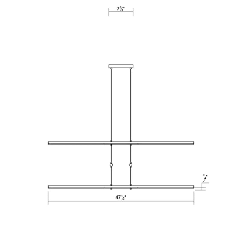 Sonneman 2803 Tik-Tak Stack 12-lt 48" 3-Tier LED Chandelier