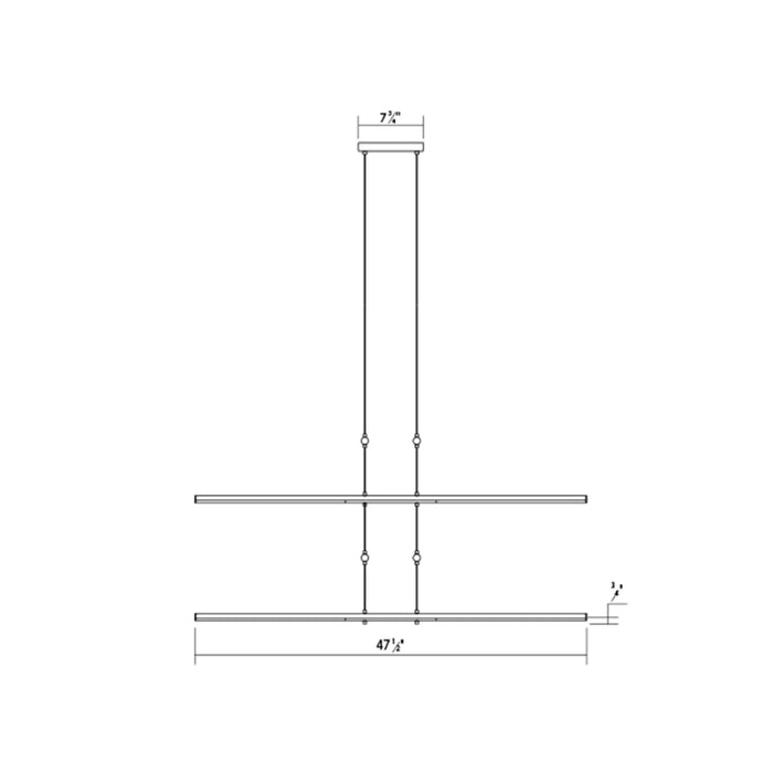 Sonneman 2804 Tik-Tak Stack 16-lt 48" 4-Tier LED Chandelier