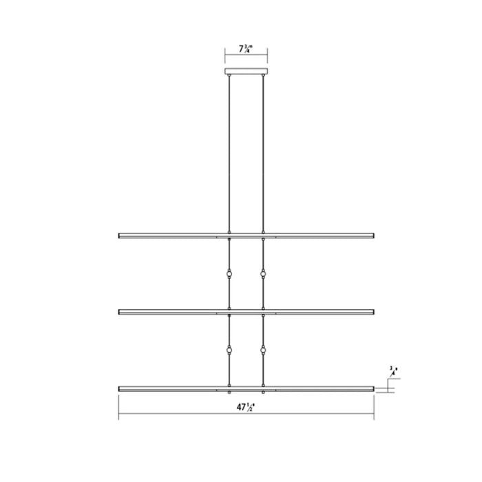 Sonneman 2805 Tik-Tak Stack 20-lt 48" 5-Tier LED Chandelier